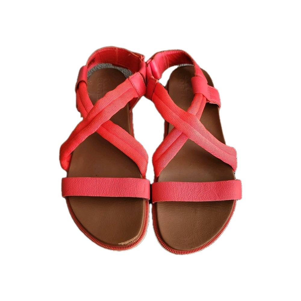 SOREL Roaming Decon Strappy Back Strap Sandal Signal Red Women's 9 Summer Beach